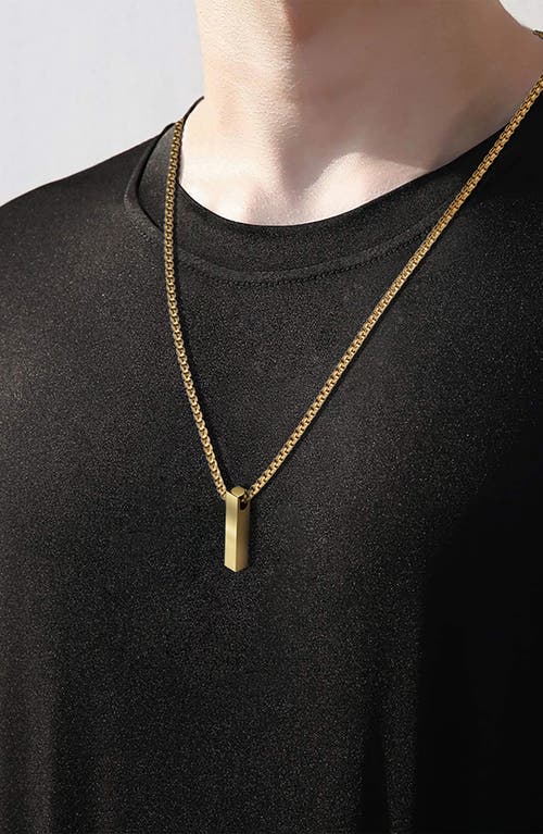 Van Heusen Vertical Bar Pendant Necklace In Gold