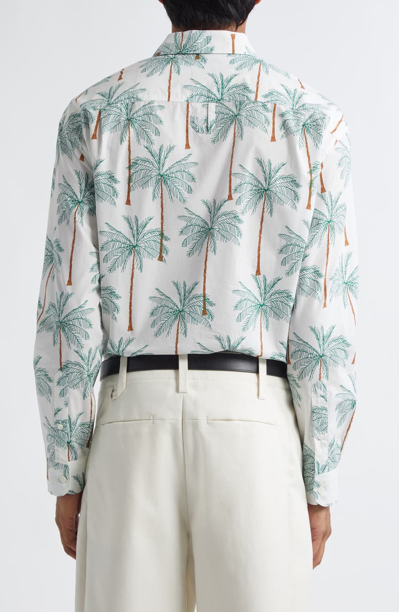 Jacquemus La Chemise Simon Button-Up Shirt, Alternate, color, Print Palmtrees Drawing 9By