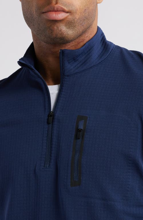 Ten Thousand Over Zip Mock Neck Pullover In Navy