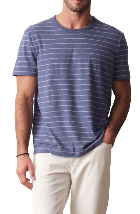 Relaxed Striped Cotton & Hemp T-Shirt