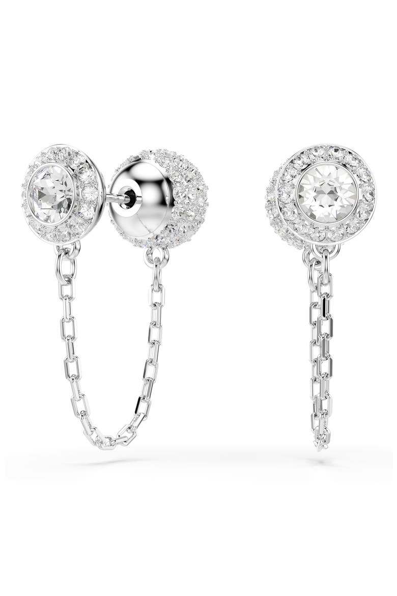 Una Linear Drop Earrings, Alternate, color, RHODIUM