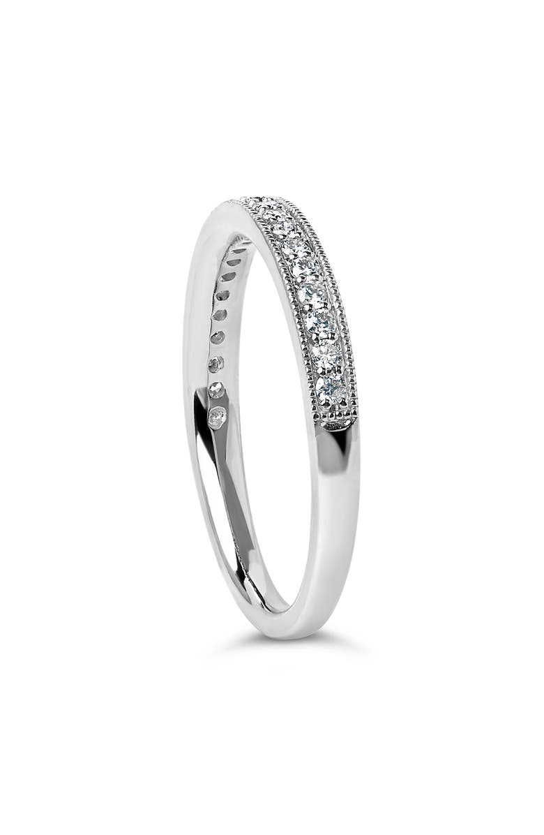 Haus of Brilliance 14K Gold 1/4 Cttw Round Diamond Milgrain Wedding Band, Alternate, color, White