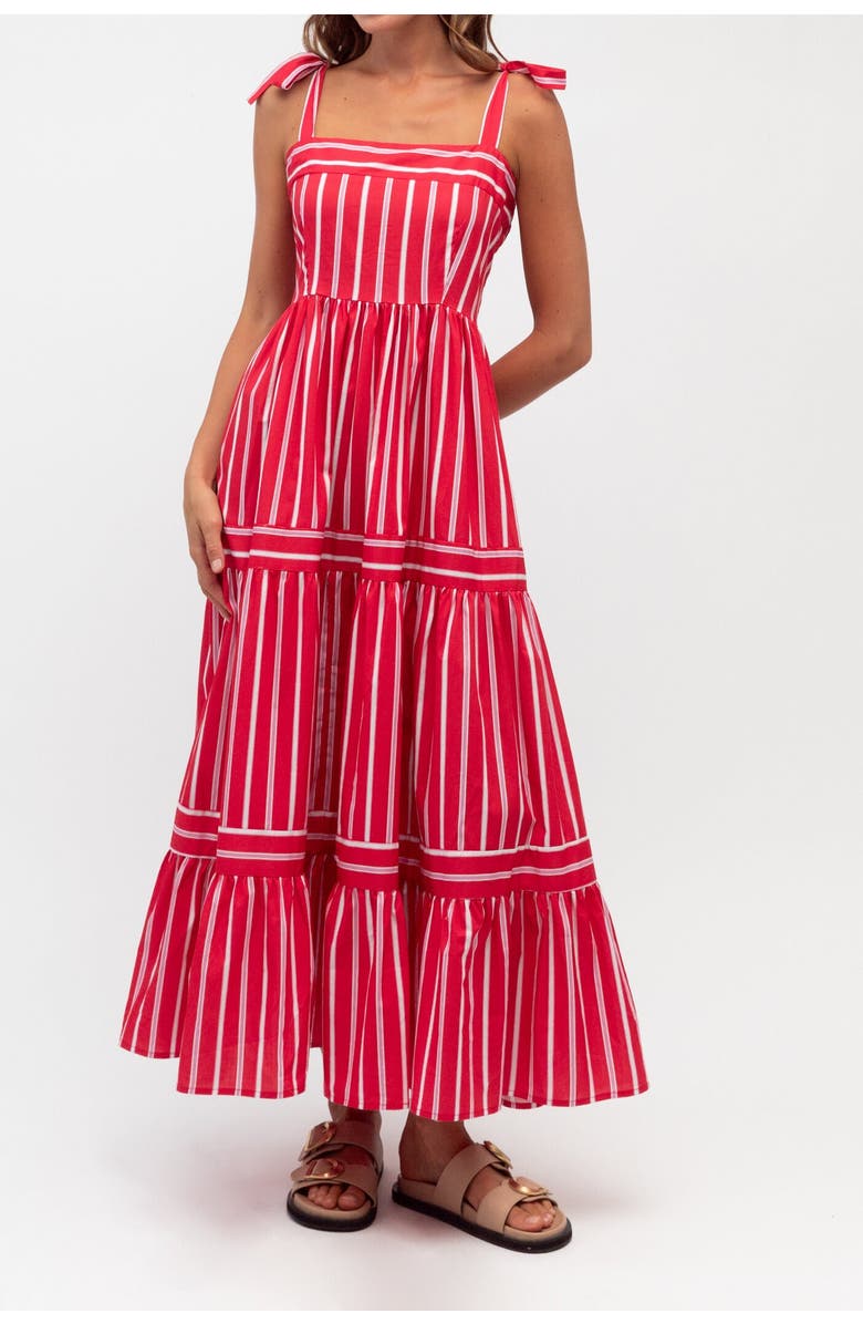 Label of Love Sicily Stripe Maxi Dress, Alternate, color, Red