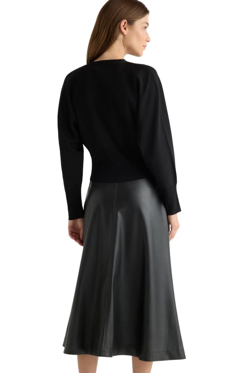 Modern Citizen Harley A-Line Vegan Leather Skirt, Alternate, color, 