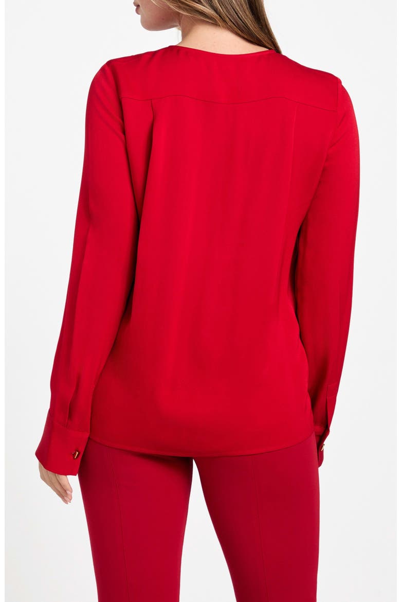 Anita Keyhole Pleated Top, Alternate, color, SAMBA RED VIBES