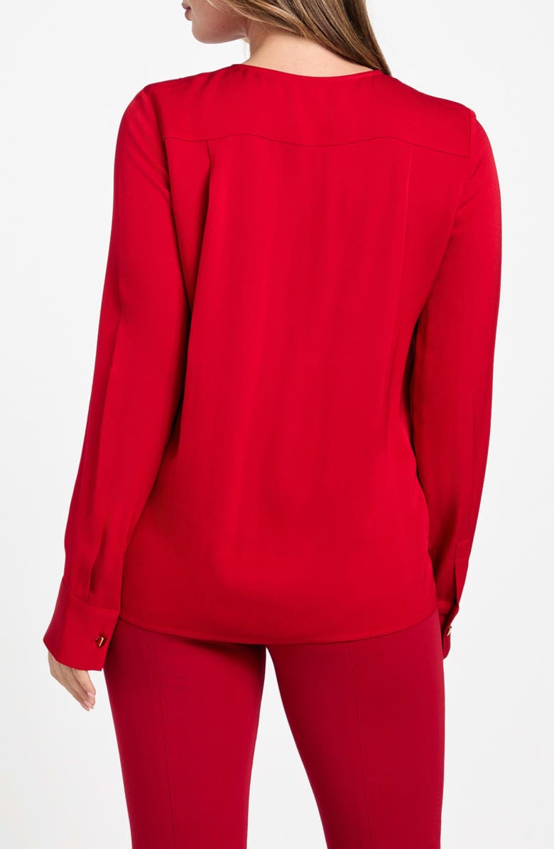 Marciano Anita Keyhole Pleated Top, Alternate, color, Samba Red Vibes