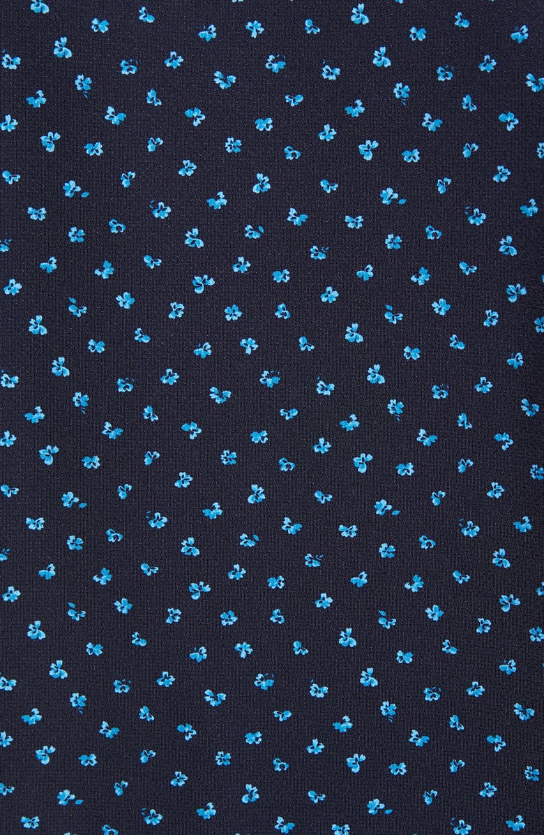 BOSS Robbie Slim Fit Mini Floral Print Button-Up Performance Shirt, Alternate, color,