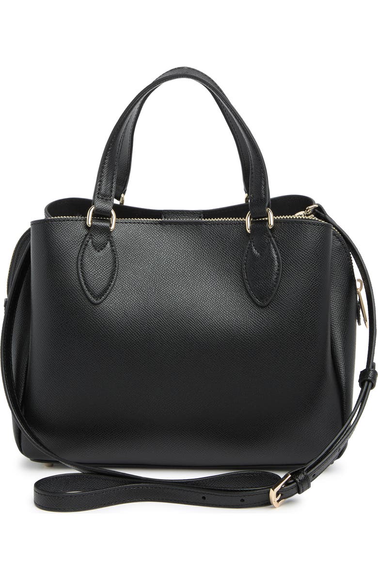 Furla Minerva Leather Satchel, Alternate, color, Nero