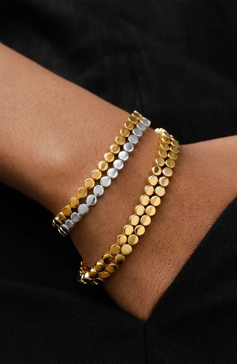 Oak & Luna Classic Dot Bracelet in Gold Vermeil, Alternate, color, Sterling Silver