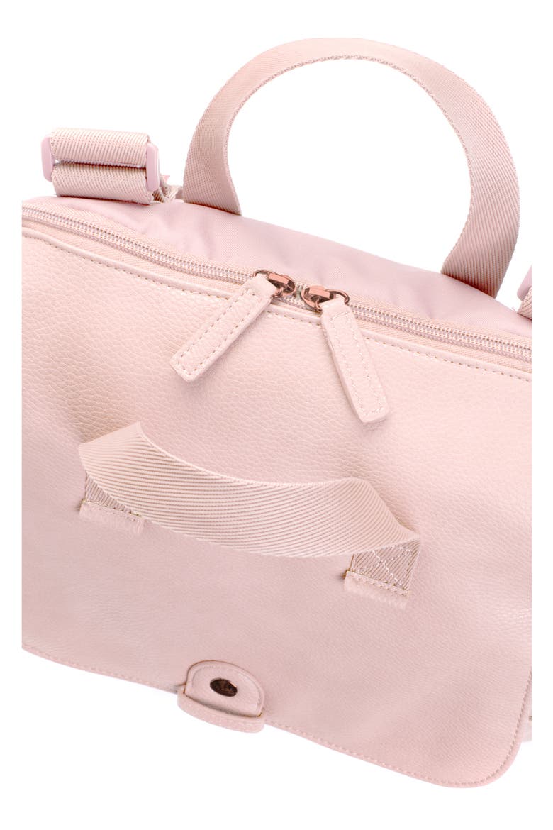 Robyn Convertible Faux Leather Diaper Backpack, Alternate, color, BLUSH