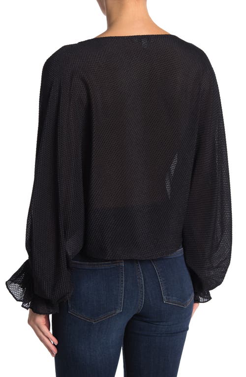 Joie Nylah Silk Blend Long Sleeve Top In Caviar