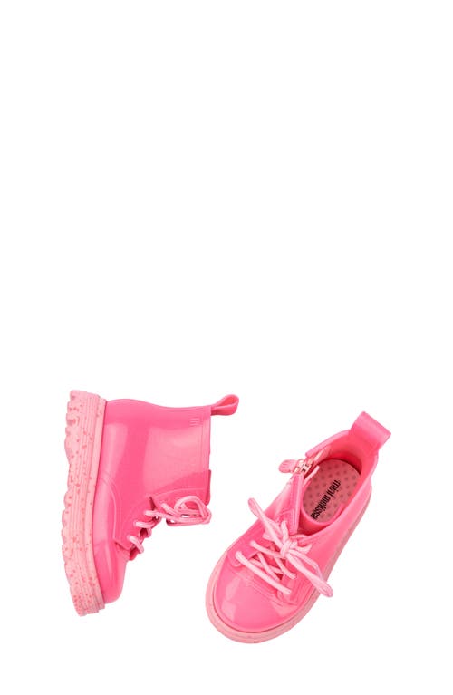 Mini Melissa Girls' Combat Style Boots - Toddler In Pink