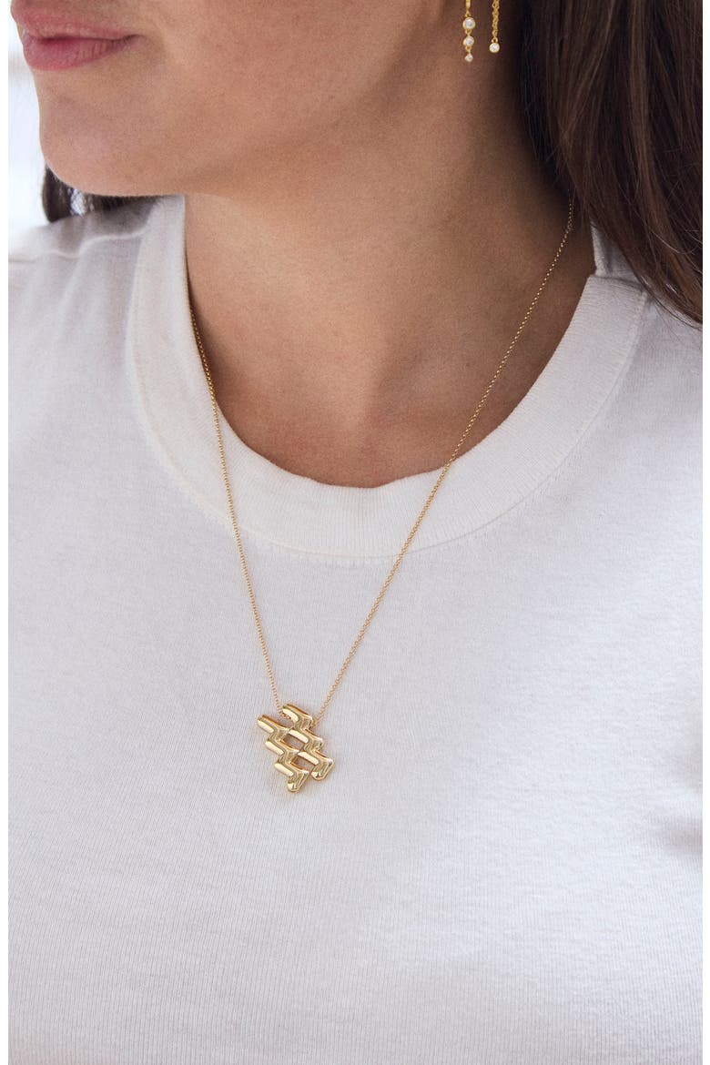Zodiac Pendant Necklace, Alternate, color, AQUARIUS