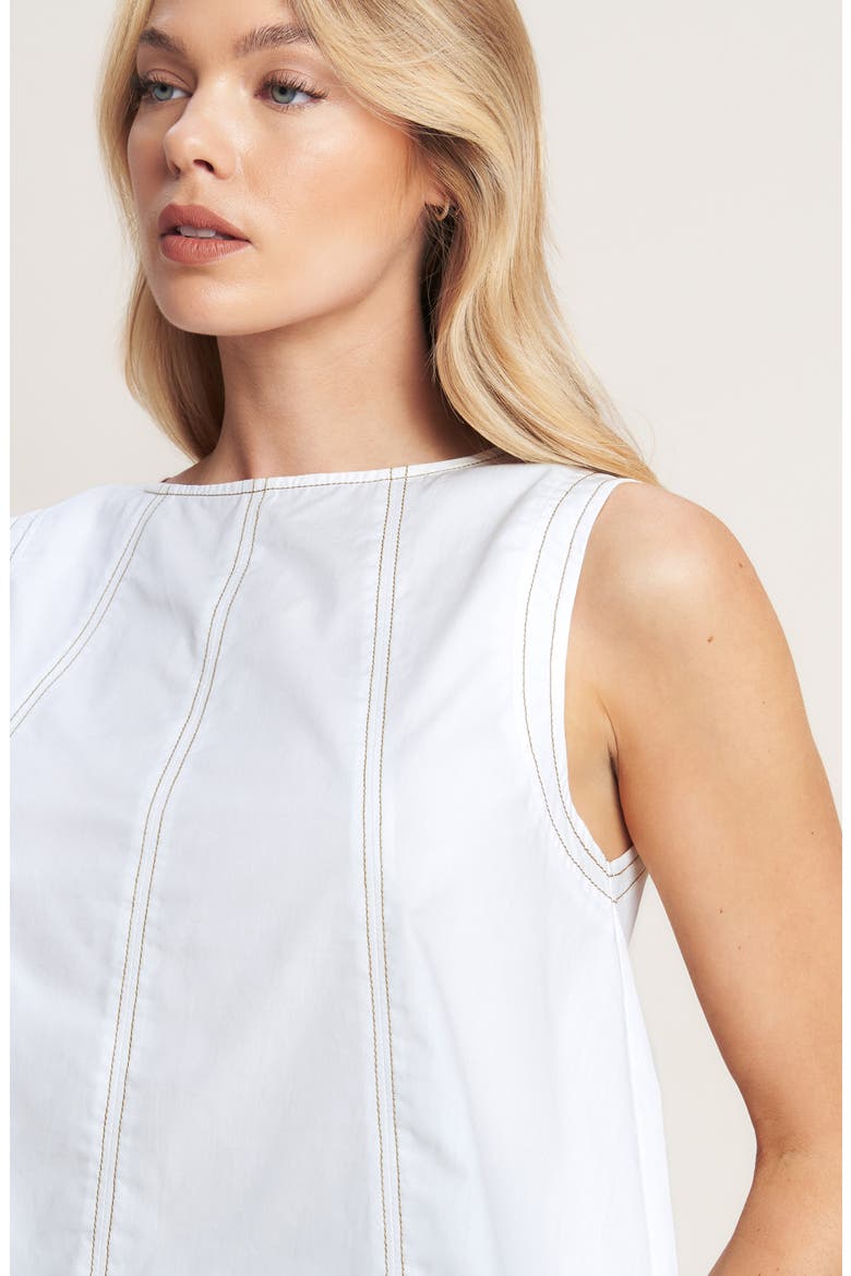 Denim Top, Alternate, color, WHITE