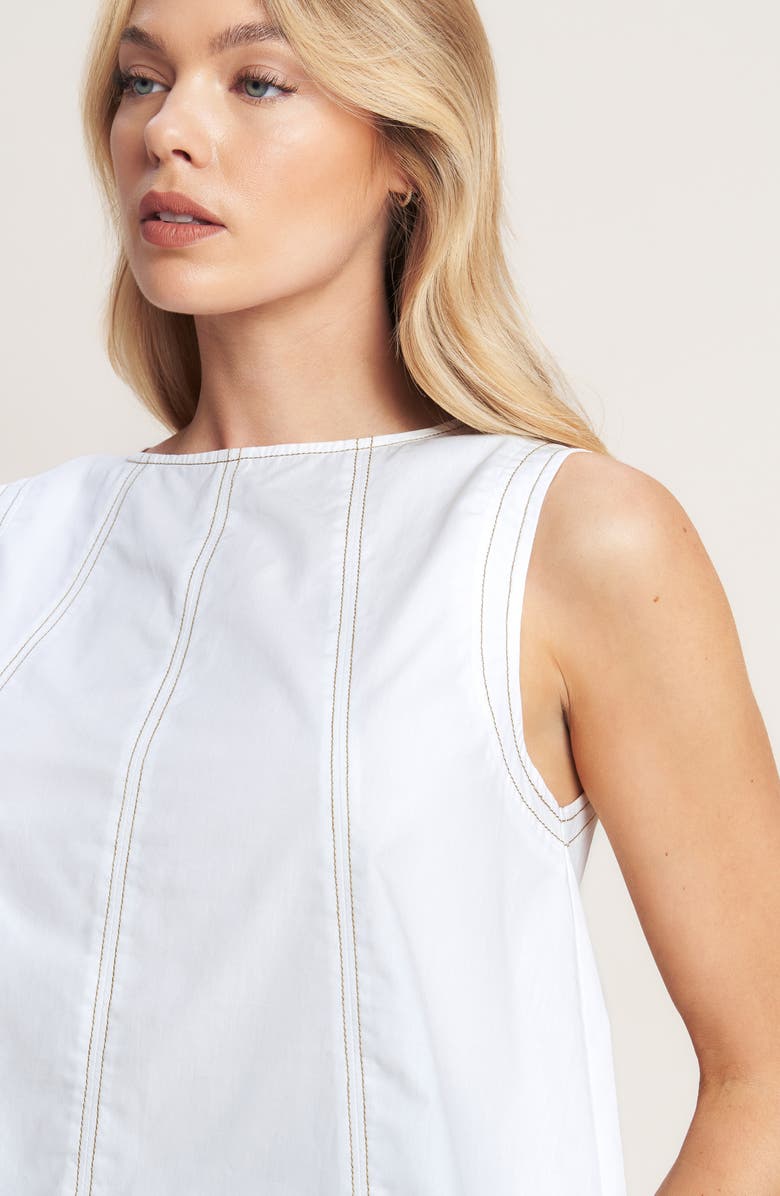 FLYING TOMATO Denim Top, Alternate, color, White