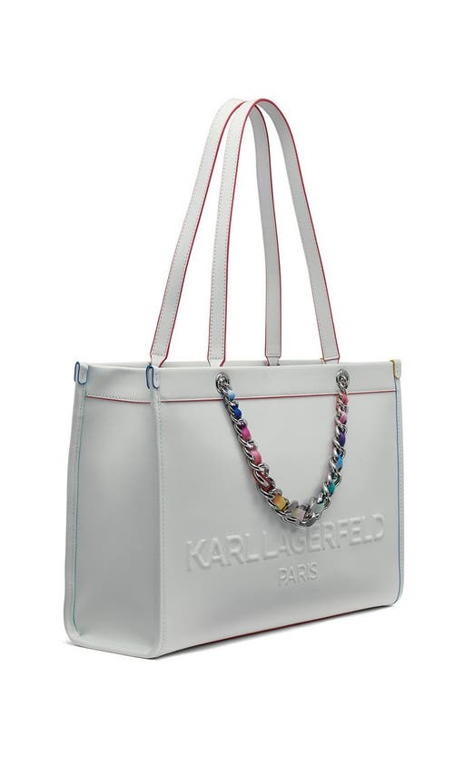 Karl Lagerfeld Paris Savoie Tote In Winter White Multi