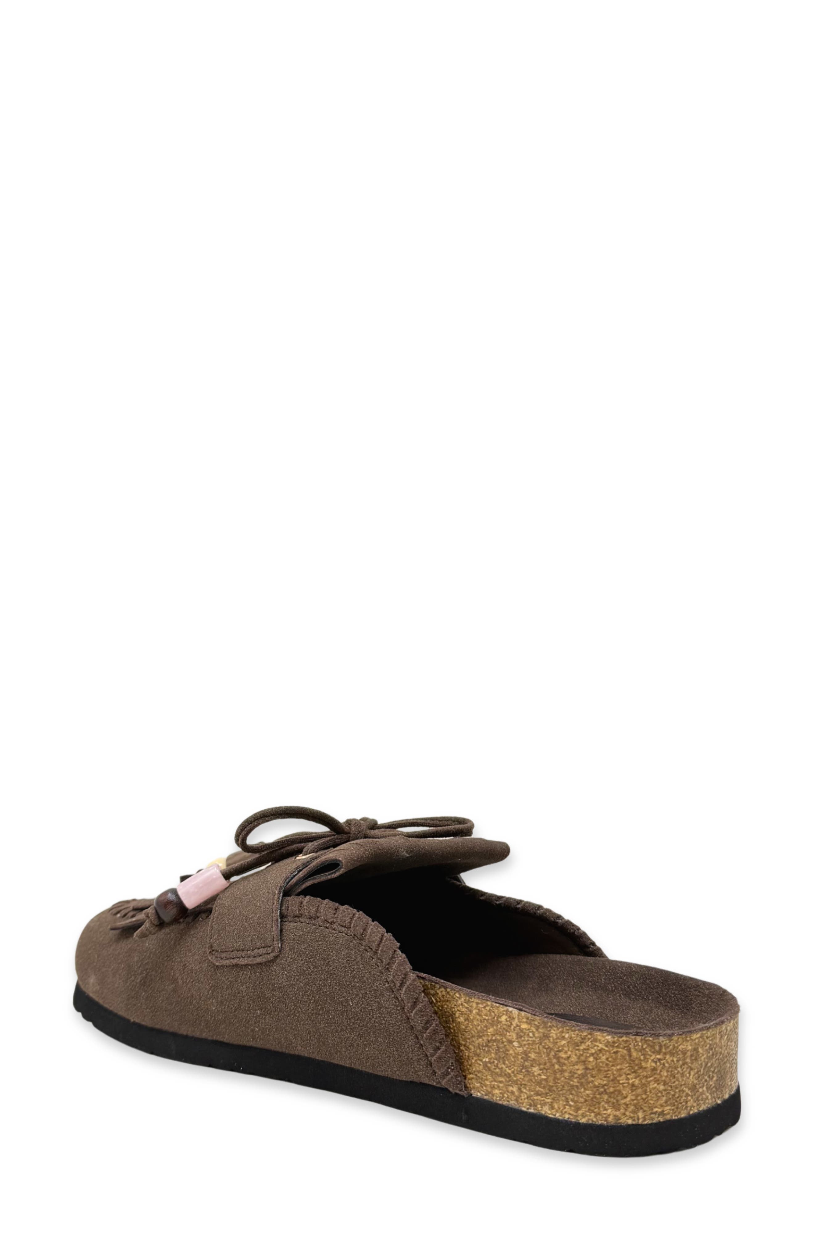 Tilly Faux Suede Clog, Alternate, color, BROWN SUEDE