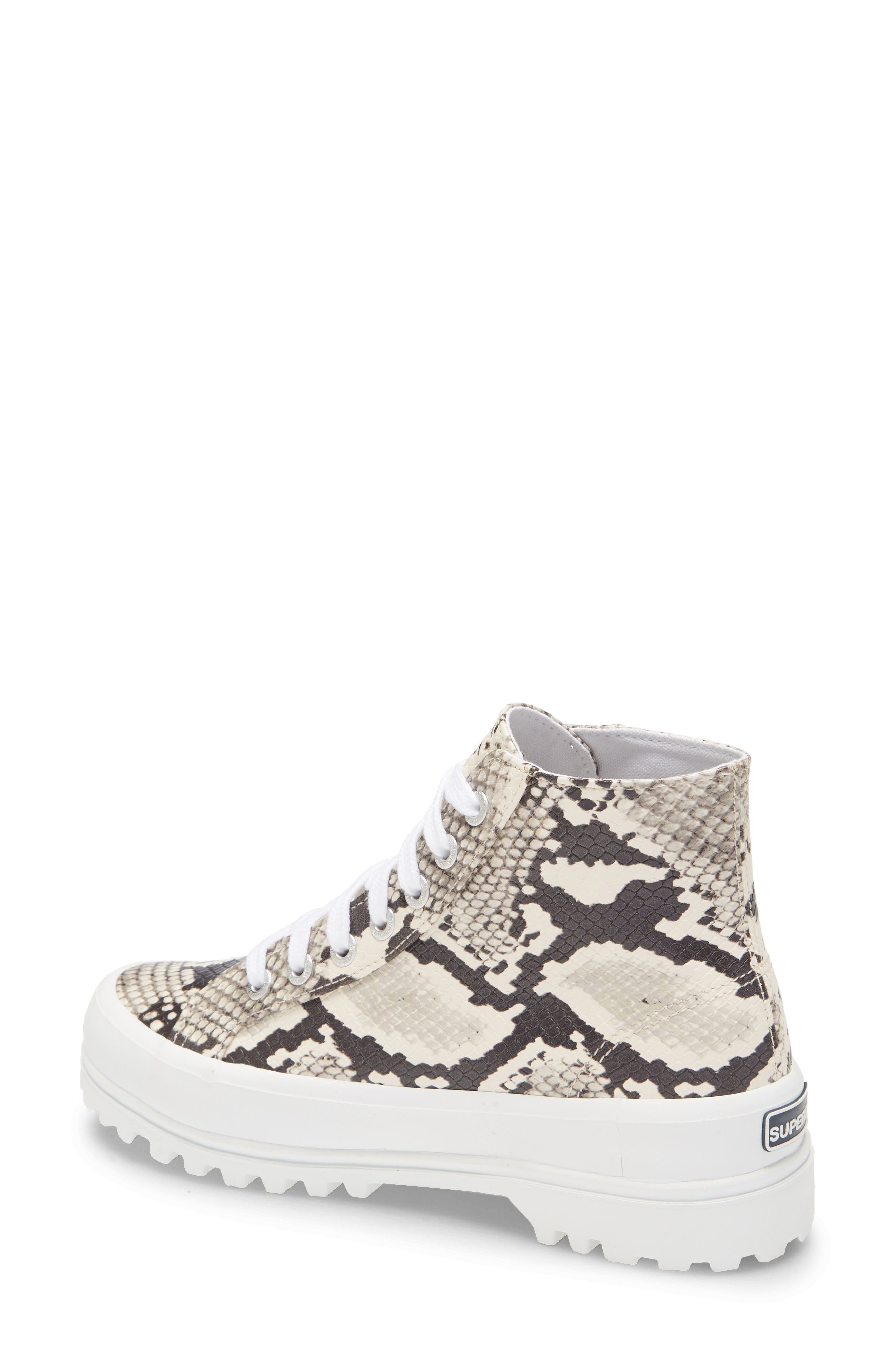 Alpina Snake Embossed High Top Platform Sneaker, Alternate, color, TAUPE SNAKE