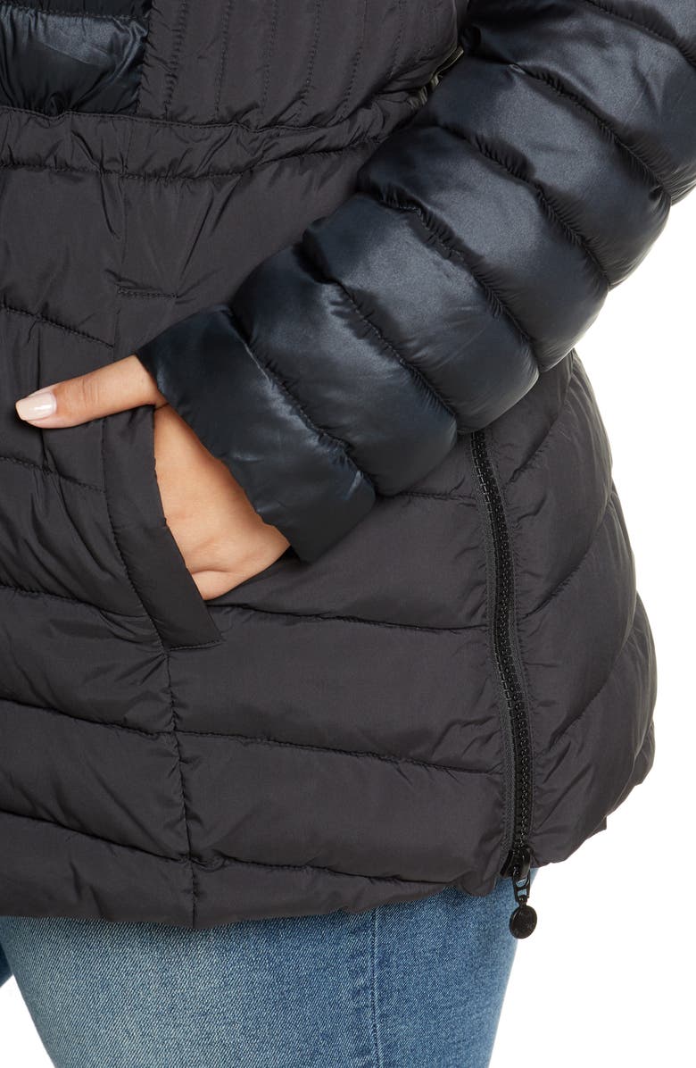 Bernardo Mixed Media Packable Puffer Jacket, Alternate, color,