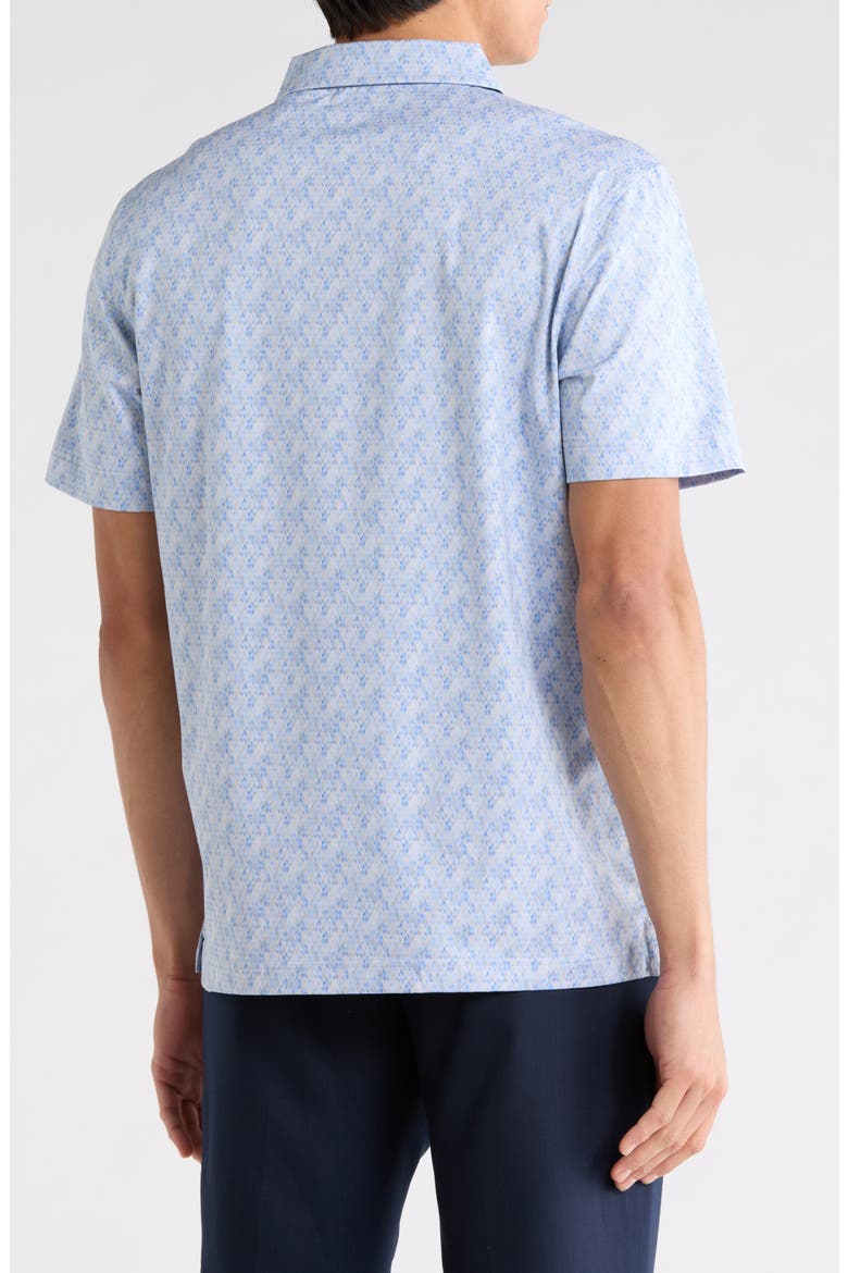 OoohCotton® Printed Polo, Alternate, color, AIR BLUE