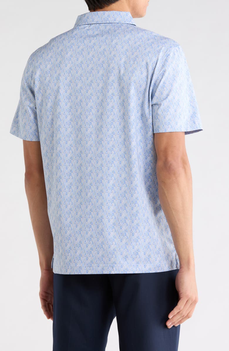 Bugatchi OoohCotton<sup>®</sup> Printed Polo, Alternate, color, Air Blue