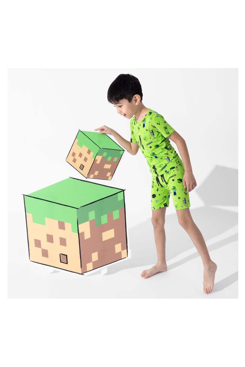 Minecraft Mob Squad Kids 2-Piece Short Sleeve & Shorts Pajama Set, Alternate, color, Minecraft Mob Squad