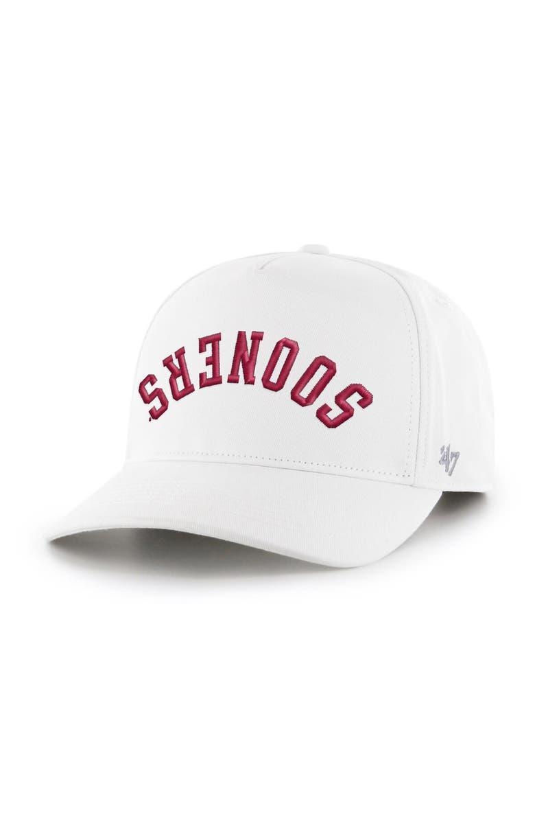 '47 Men's '47 White Oklahoma Sooners Flip Script Hitch Adjustable Hat, Alternate, color, 