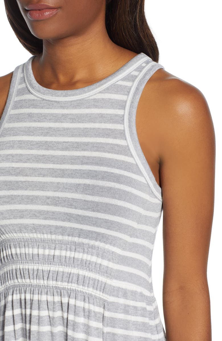 Lucky Brand Smocked Linen Blend Dress, Alternate, color,