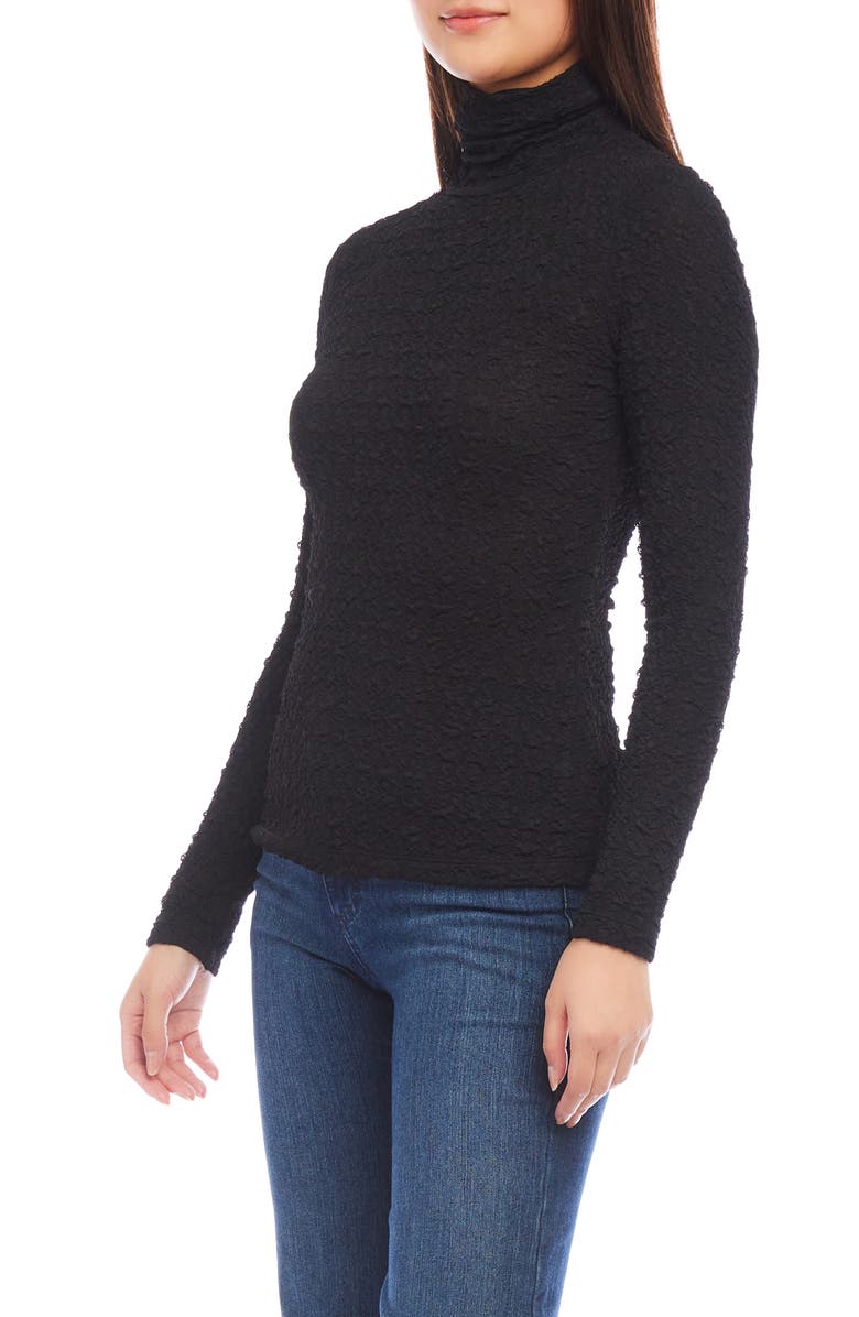 Karen Kane Textured Turtleneck Top, Alternate, color, 