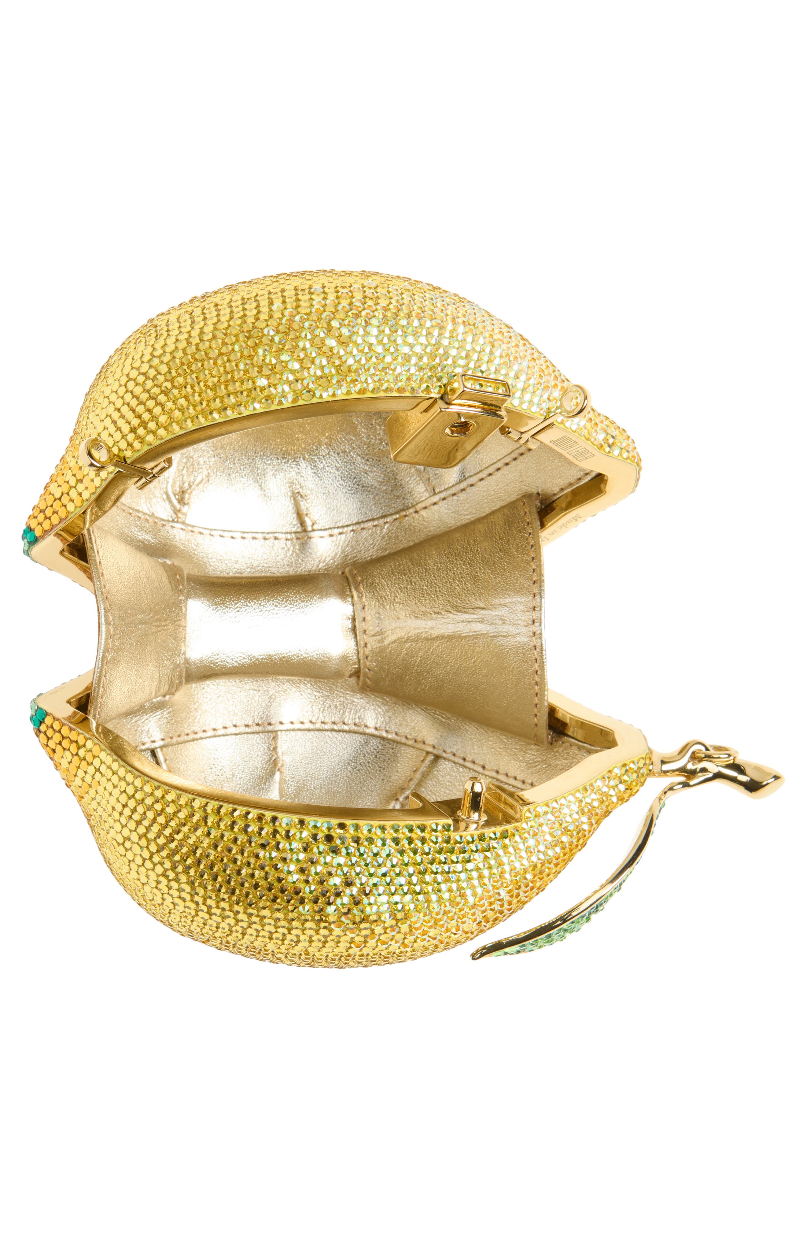 JUDITH LEIBER COUTURE Citron Crystal Embellished Wristlet, Alternate, color, 