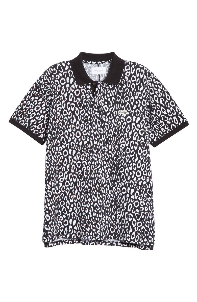Ovadia Leopard Piqué Polo, Alternate, color,