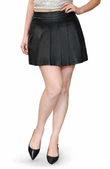 Madden Girl Pleated Coated Skort