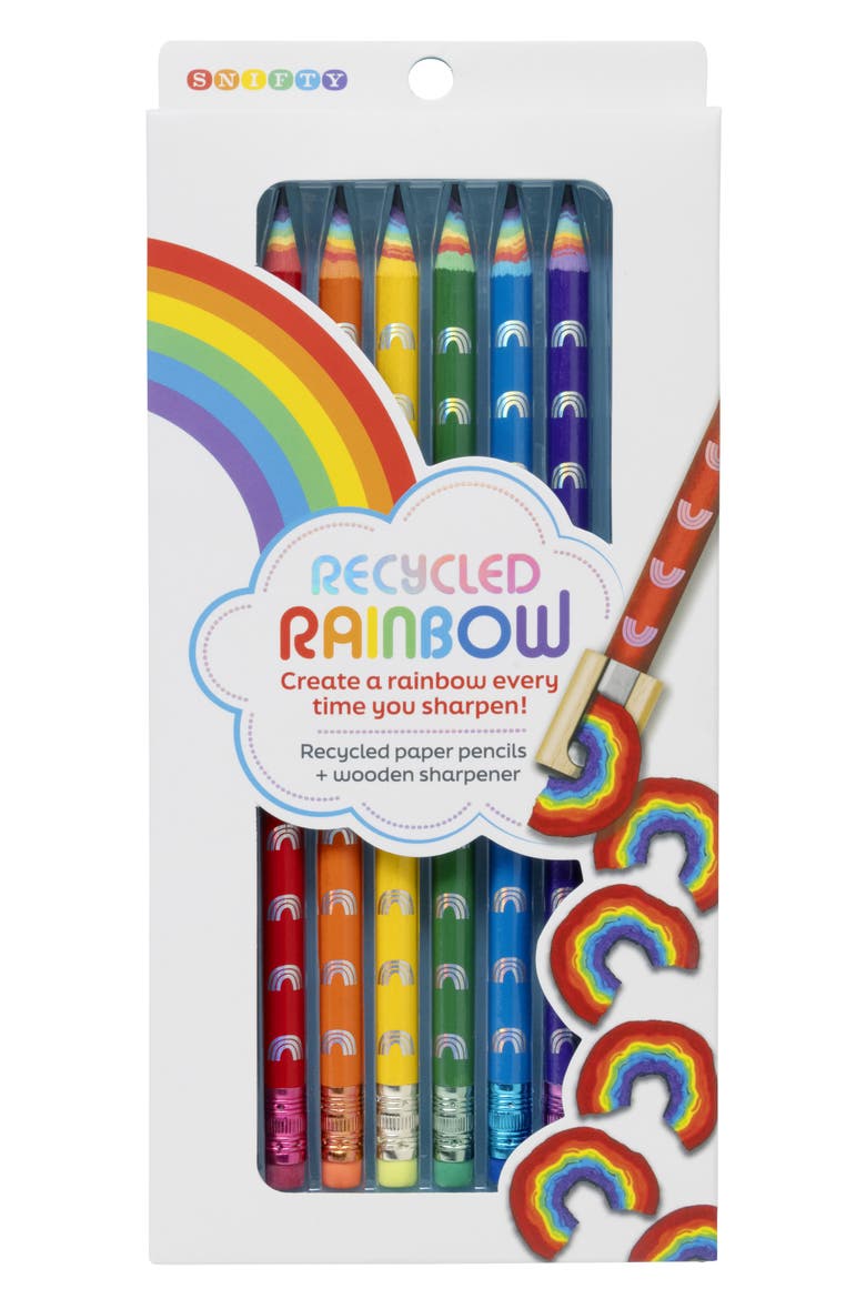 Recycled Pencil & Eraser Set, Alternate, color, MULTI