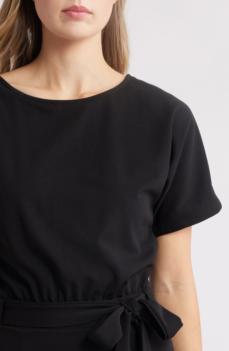 NIKKI LUND Leif Tie Waist Maxi Dress, Alternate, color, Black