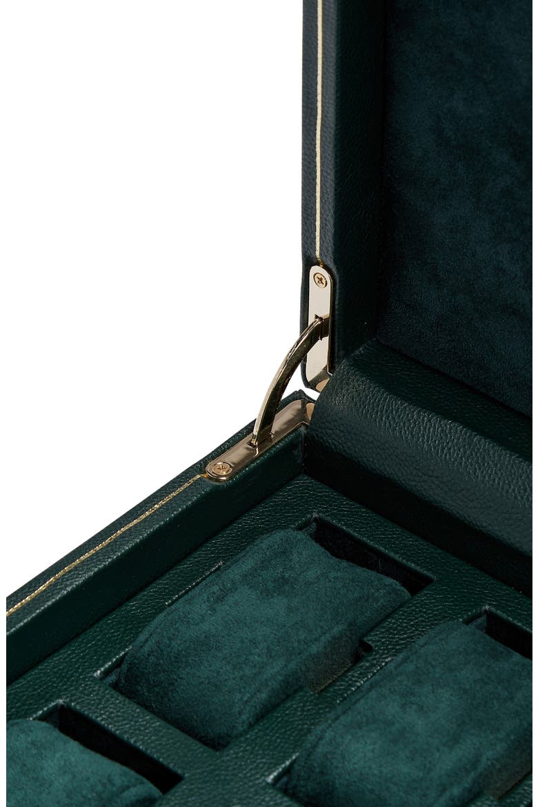 British Racing 10 Piece Watch Box, Alternate, color, GREEN