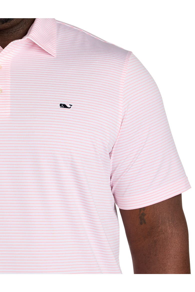Big & Tall Bradley Stripe Sankaty Polo Shirt, Alternate, color, HIBISCUS TEJEDA