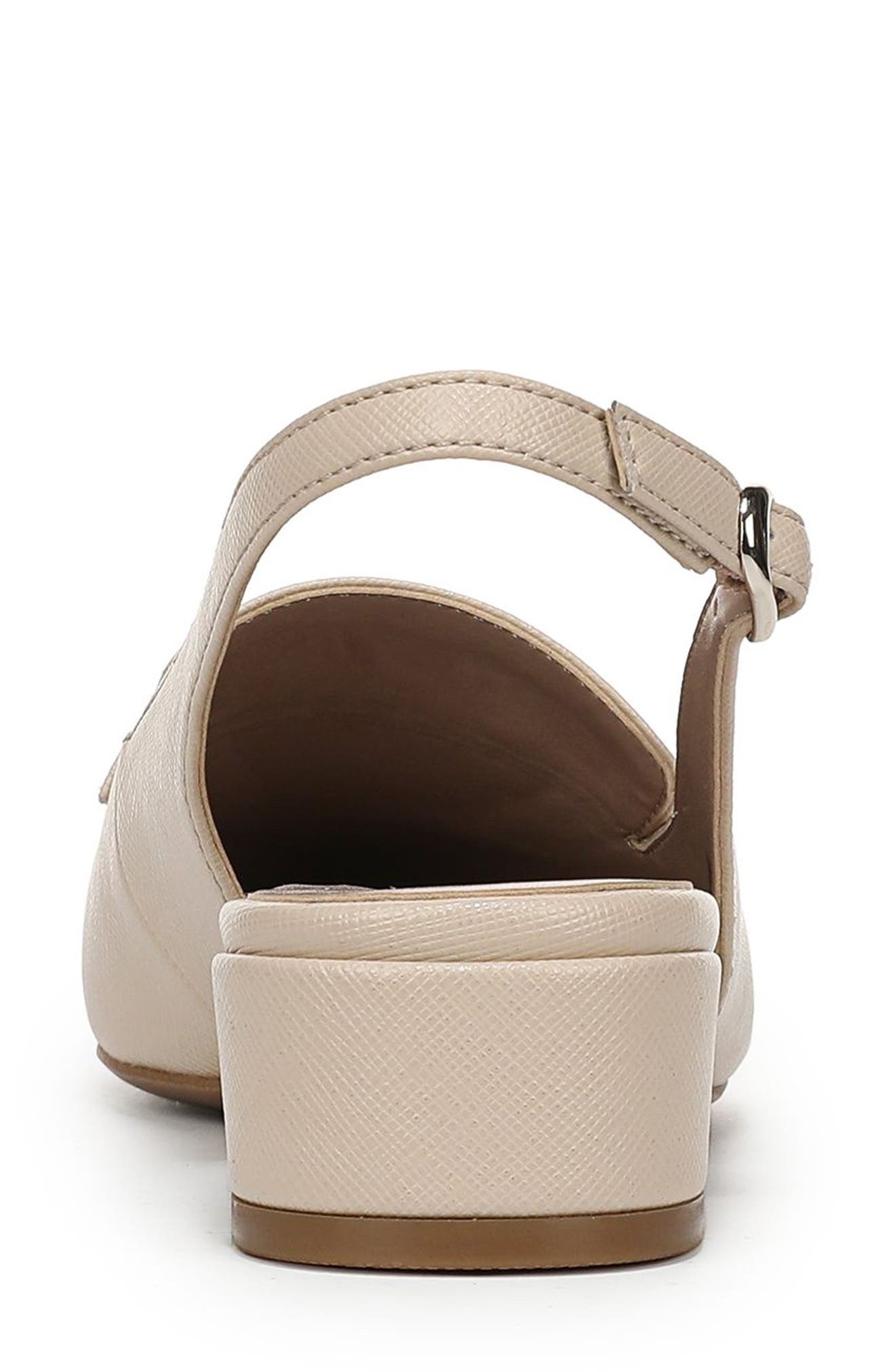 Sloane Pointed Toe Slingback Pump, Alternate, color, AUTUMN BEIGE FAUX LEATHER