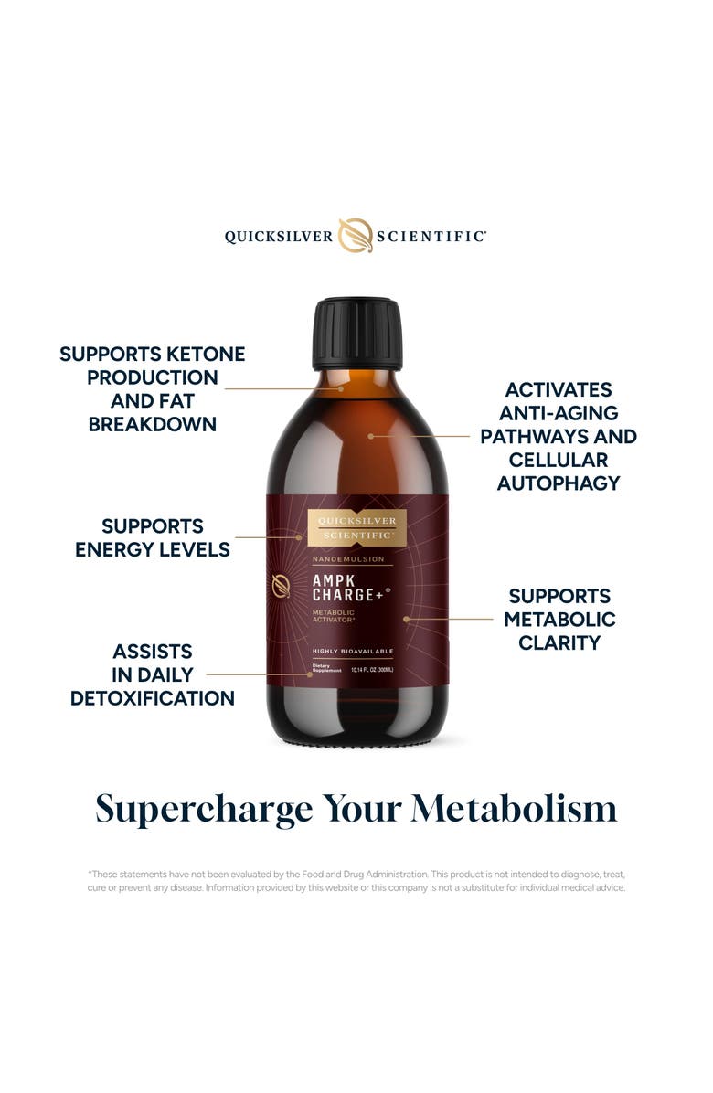 Quicksilver Scientific AMPK Charge Plus Metabolic Energy Support Supplement, Alternate, color, NO COLOR