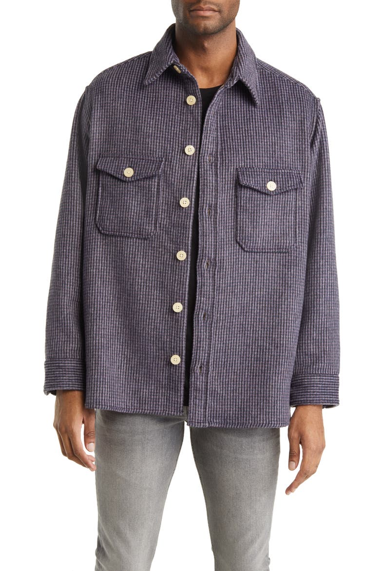 Richter Microcheck Patch Pocket Button-Up Shirt, Main, color, COLD LILAC