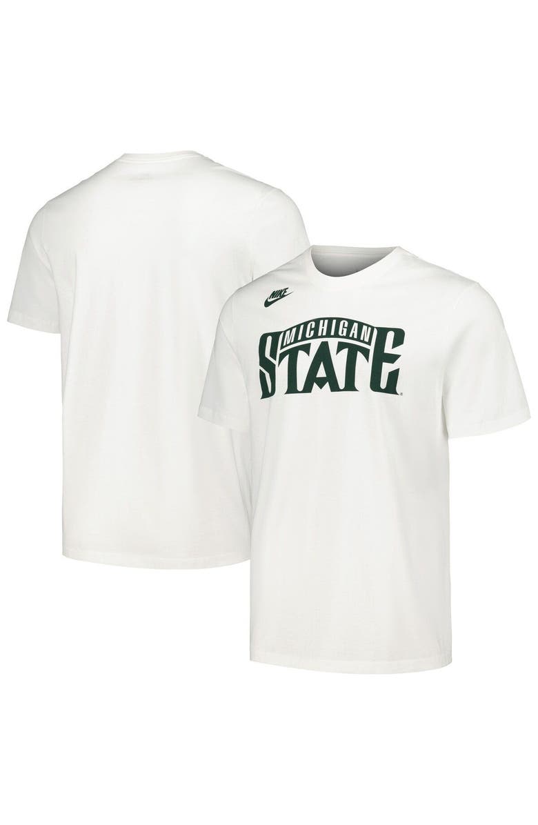 Nike Men's Nike White Michigan State Spartans Basketball Retro 2-Hit T-Shirt, Main, color, White