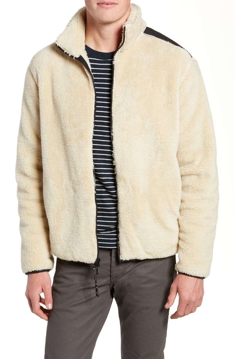 rag & bone Regular Fit Fleece Jacket, Main, color, 