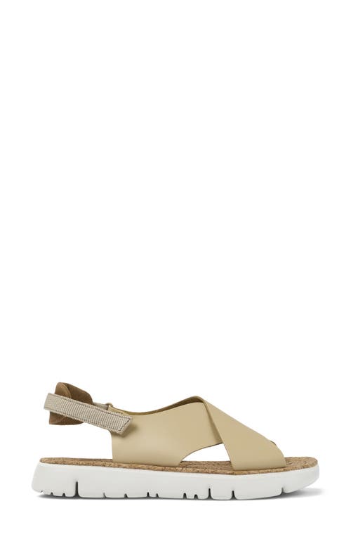 Shop Camper Oruga Slingback Sandal In Medium Beige