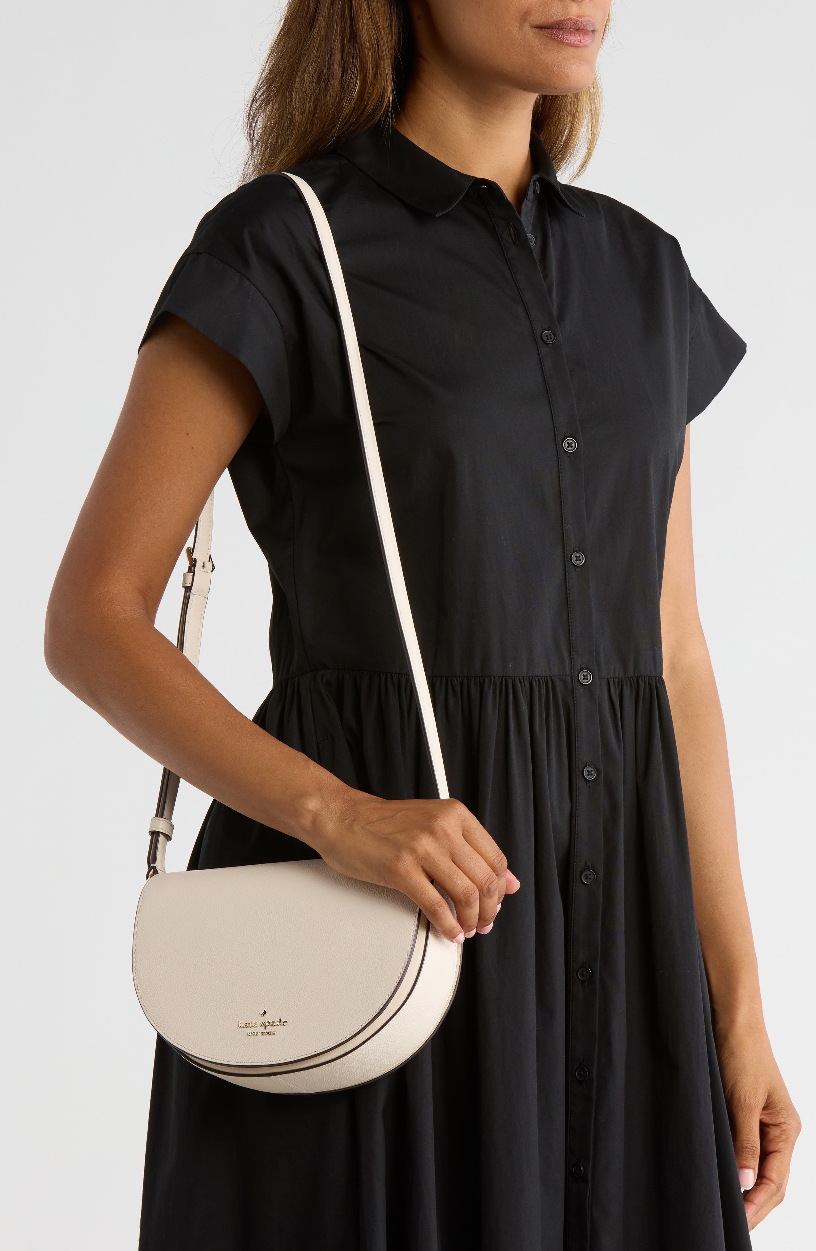 luna crescent crossbody bag, Alternate, color, PARCHMENT.