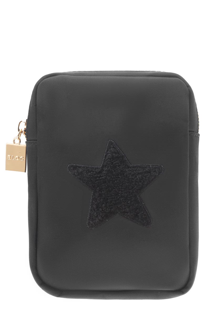 Bloc Bags Mini Star Cosmetics Bag, Main, color, Black/ Black