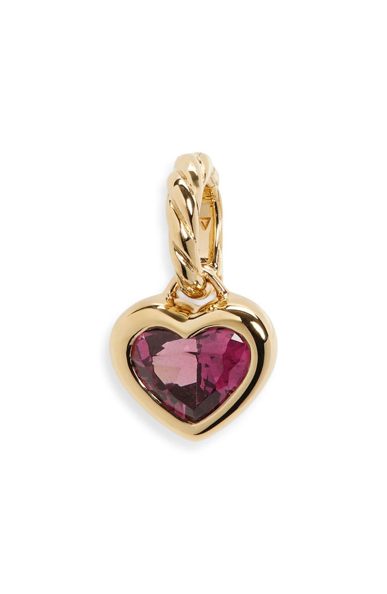 David Yurman Mini Heart Enhancer, Main, color, Gold/ Red