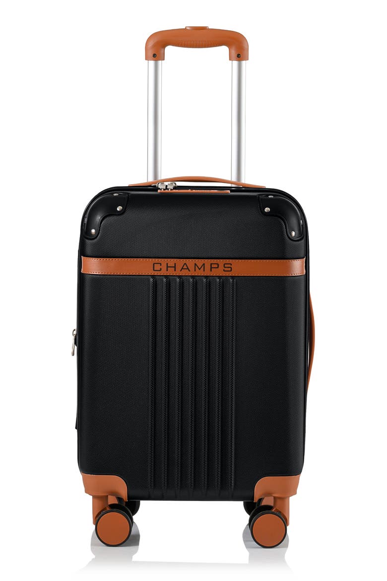 Vintage Carry-On Hardside Spinner, Main, color, BLACK