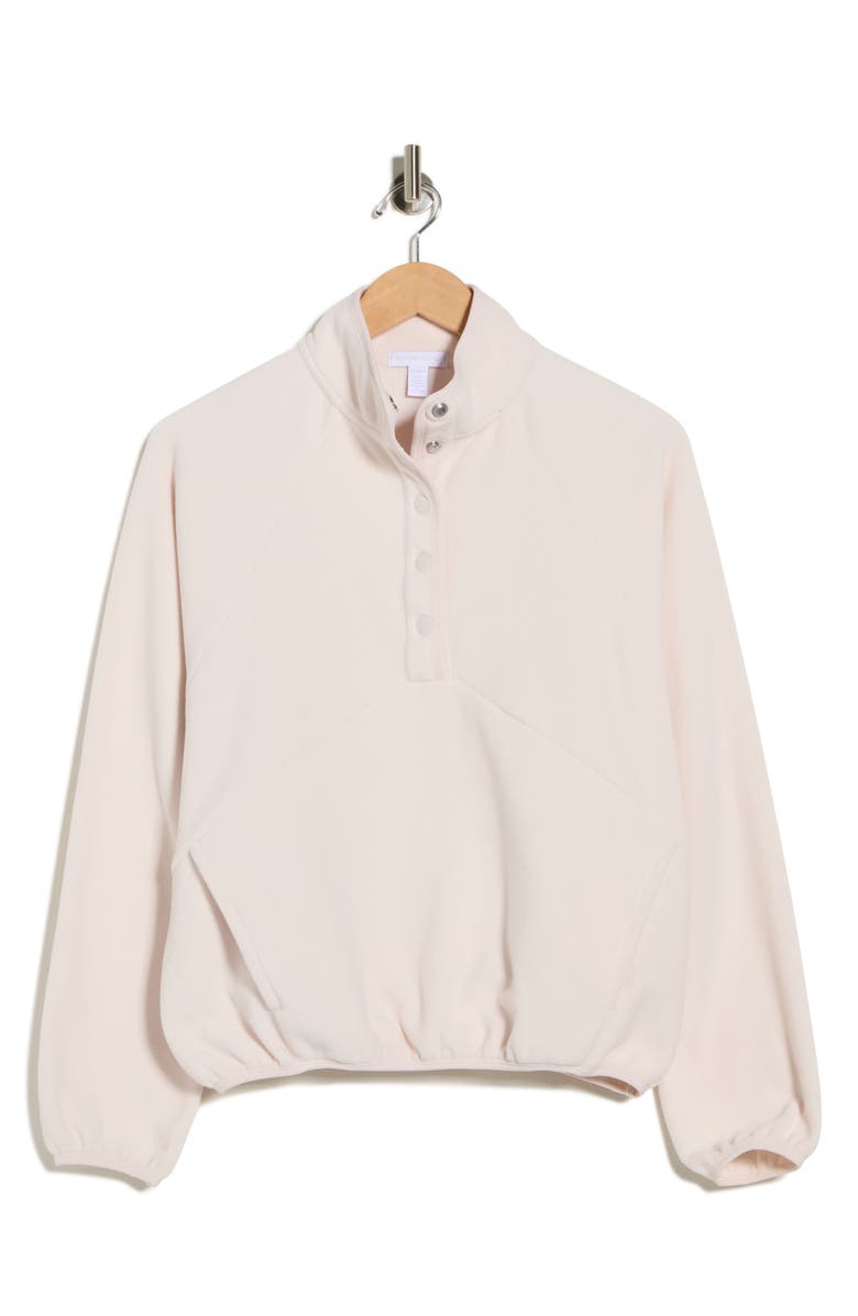 Beyond Yoga Tranquility Fleece Pullover, Main, color, Lunar Rock