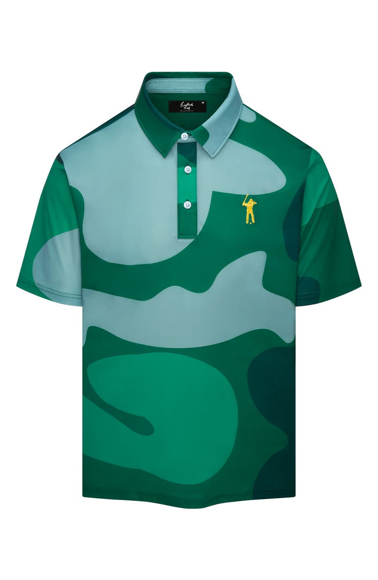Eastside Golf Snap Placket Performance Golf Polo, Main, color, Verde