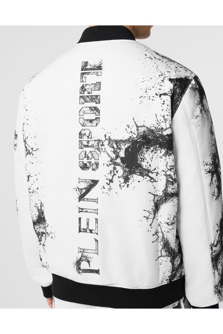 Bomber Plein Sport Splash Men, Alternate, color, white