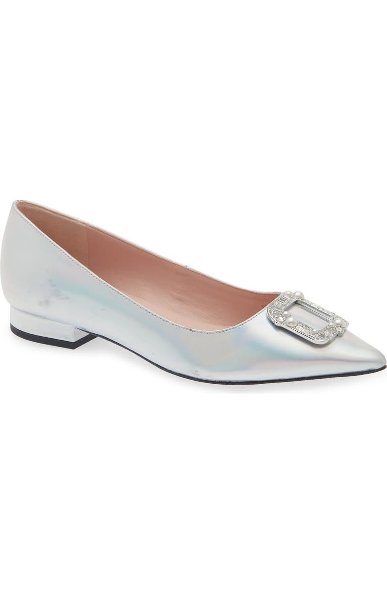 Kate Spade New York buckle up pointed toe pump, Main, color, Iridescent